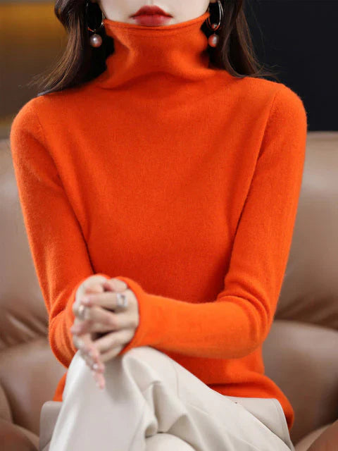 Cali Women's Sweater | Soft Cotton, Casual Turtleneck 1