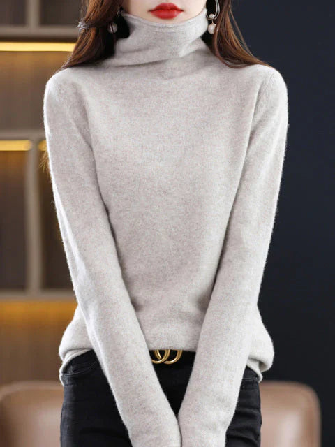 Cali Women's Sweater | Soft Cotton, Casual Turtleneck 4