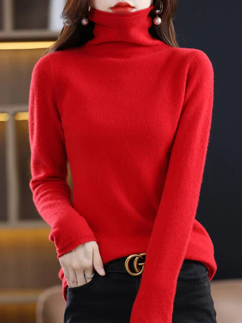 Cali Women's Sweater | Soft Cotton, Casual Turtleneck 7