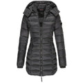 Cali Women's Winter Coat | Elegant Long Design, Faux Fur Collar 0