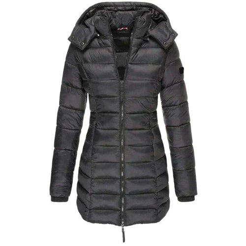 Cali Women's Winter Coat | Elegant Long Design, Faux Fur Collar 0