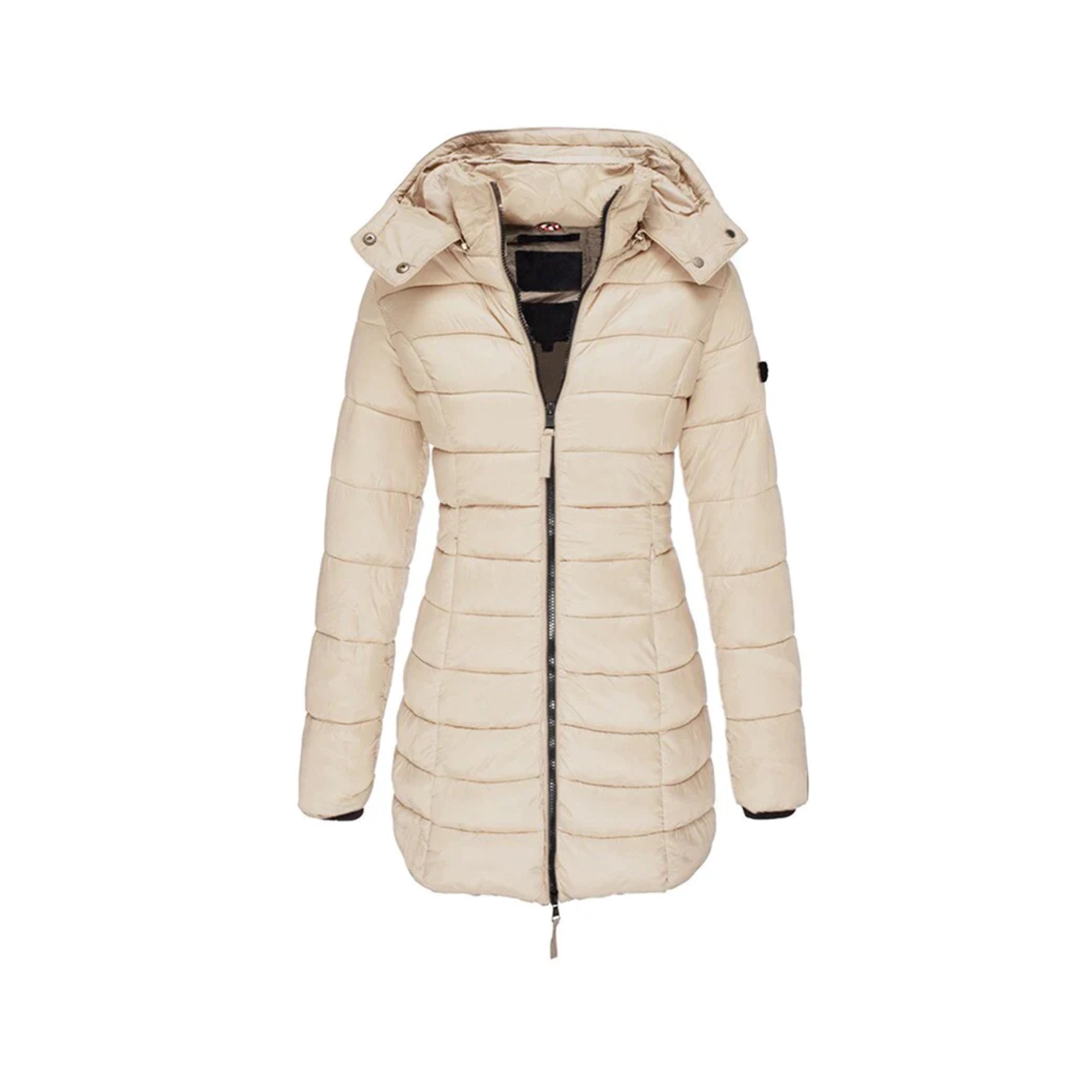 Cali Women's Winter Coat | Elegant Long Design, Faux Fur Collar 1