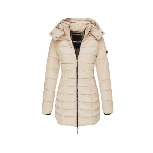 Cali Women's Winter Coat | Elegant Long Design, Faux Fur Collar 1