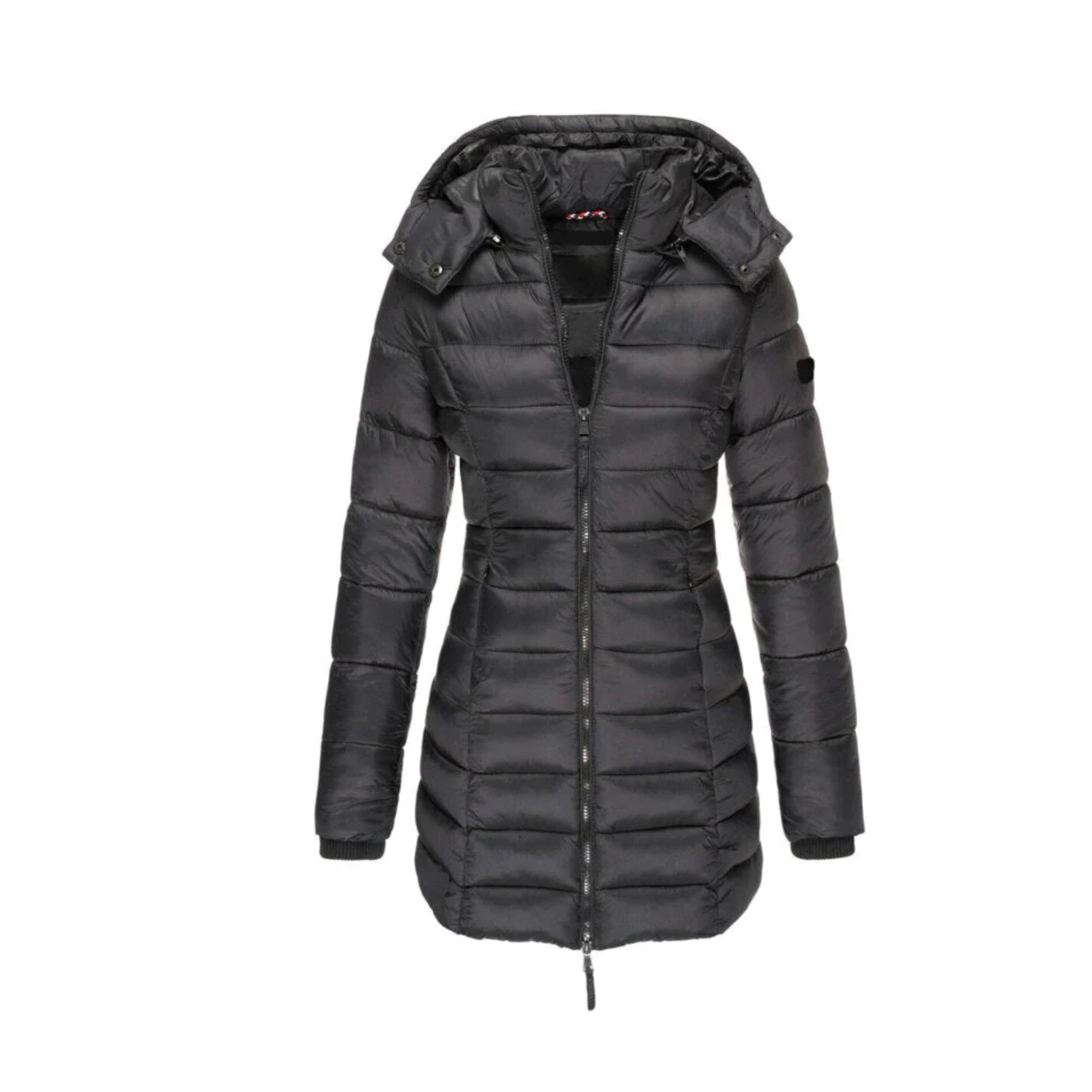 Cali Women's Winter Coat | Elegant Long Design, Faux Fur Collar 2