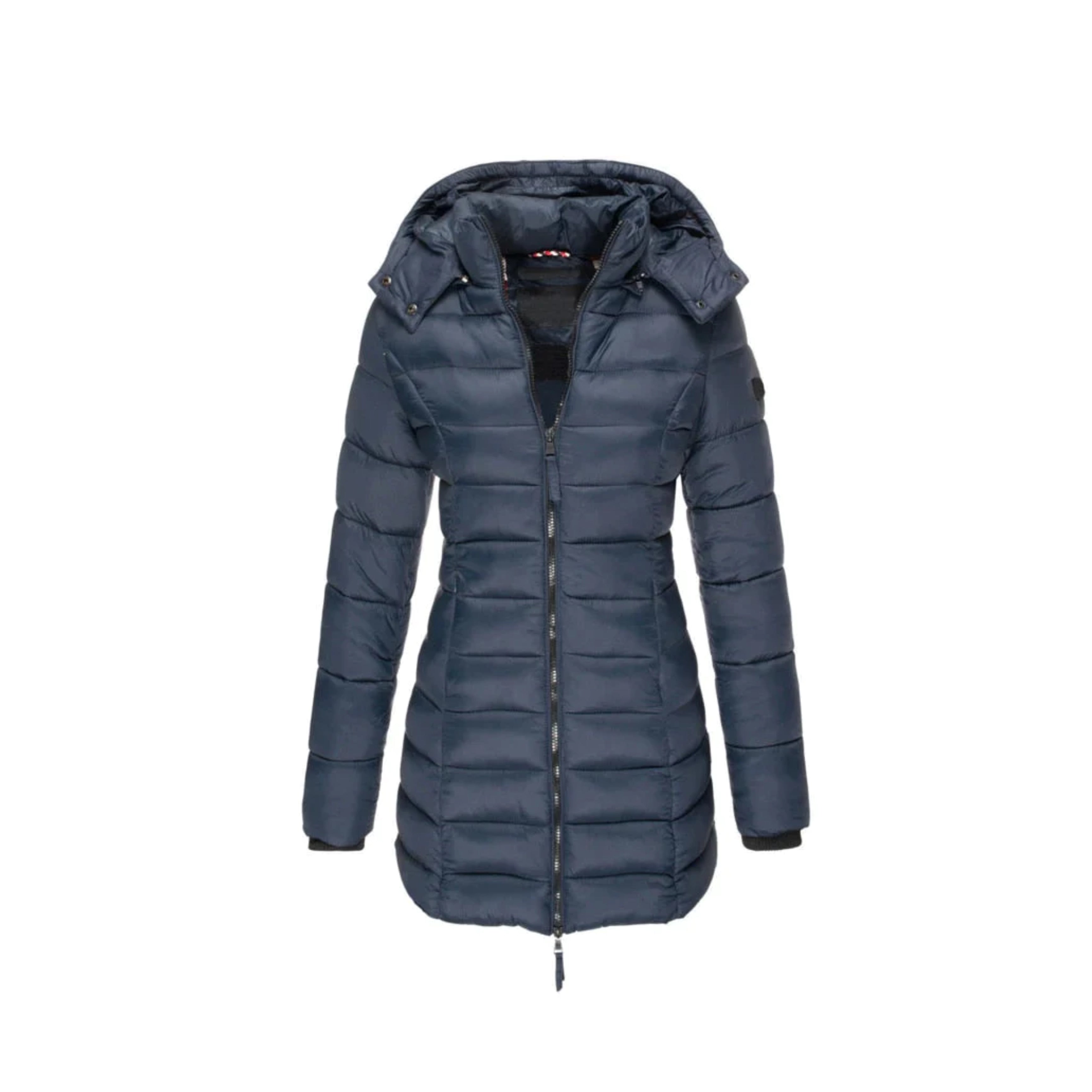 Cali Women's Winter Coat | Elegant Long Design, Faux Fur Collar 3