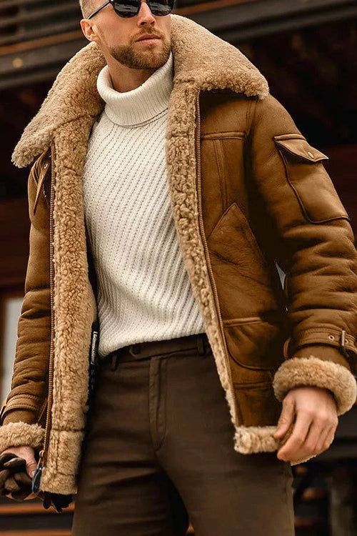 Cameron Men's Leather Jacket | Genuine Sheep Leather, Vintage Style 0