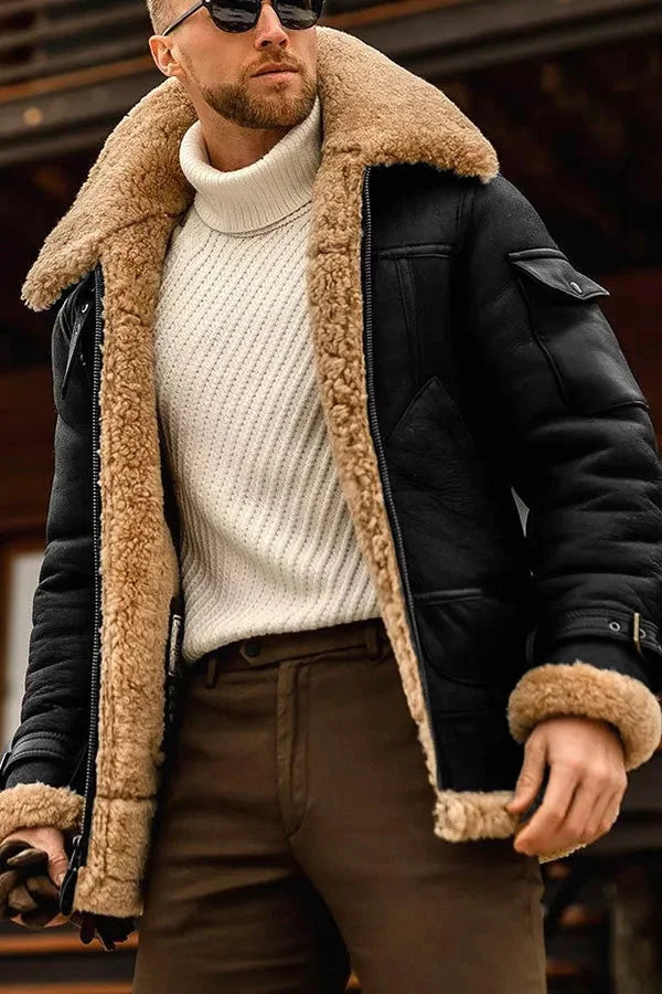 Cameron Men's Leather Jacket | Genuine Sheep Leather, Vintage Style 3