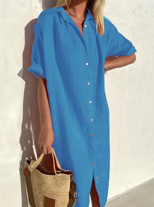 Cami Women's Dress | Breathable Linen, Casual Elegance 2