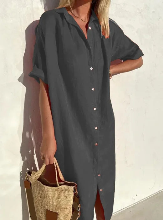 Cami Women's Dress | Breathable Linen, Casual Elegance 3