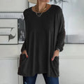 Carly Women's Tunic | Cotton-Polyester Blend, Long Sleeve Casual Top 0