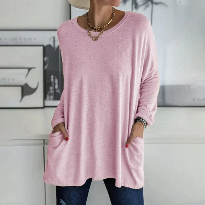 Carly Women's Tunic | Cotton-Polyester Blend, Long Sleeve Casual Top 11