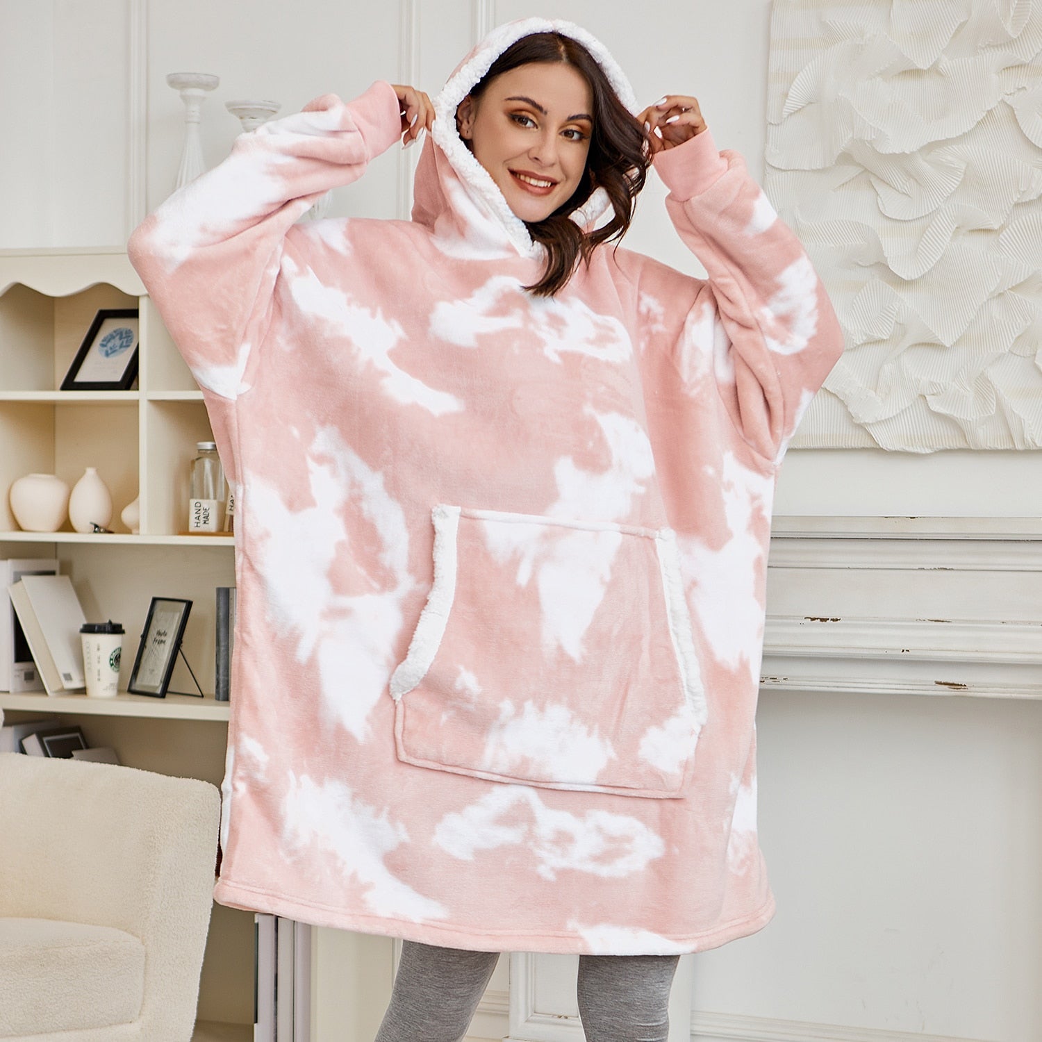 Caryn Women's Hoodie Blanket | Soft Fleece & Wool Blend 0