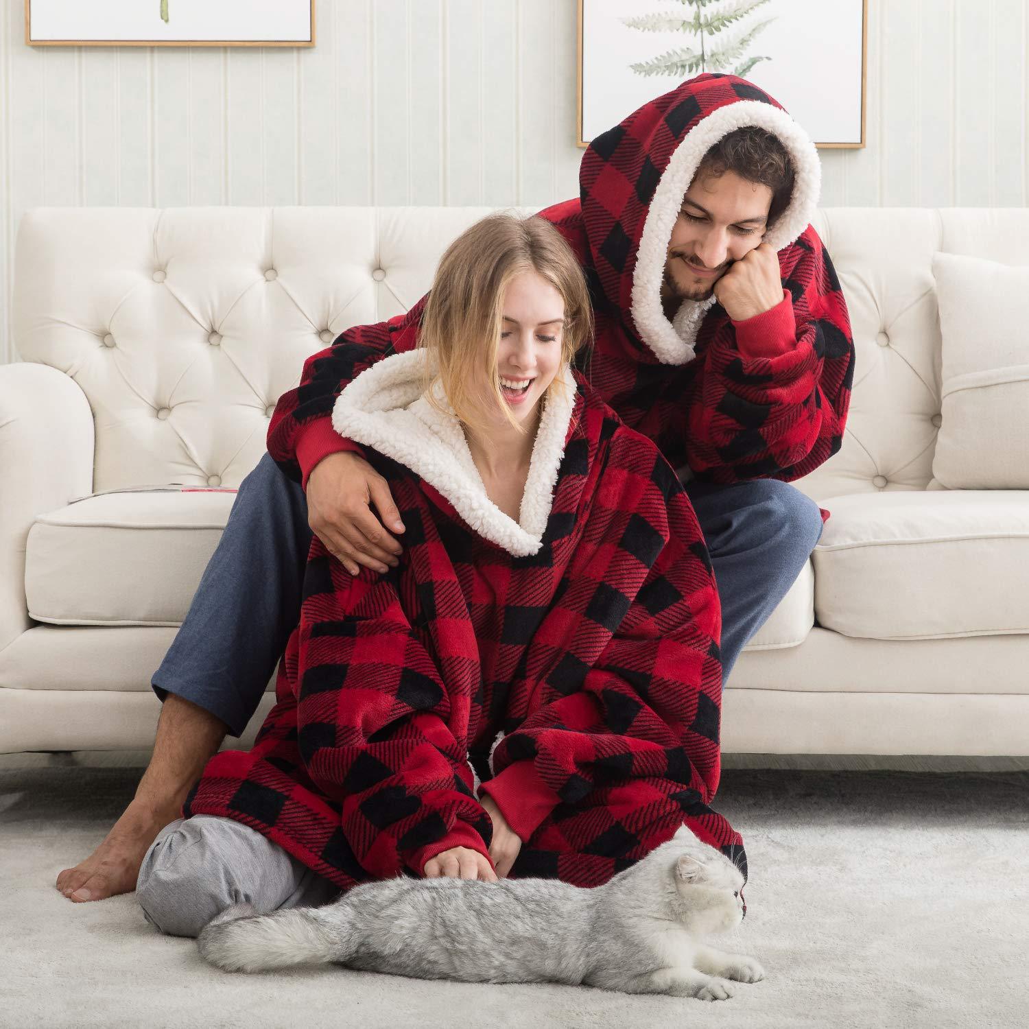 Caryn Women's Hoodie Blanket | Soft Fleece & Wool Blend 2
