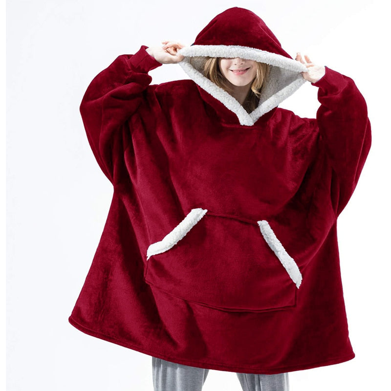 Caryn Women's Hoodie Blanket | Soft Fleece & Wool Blend 6