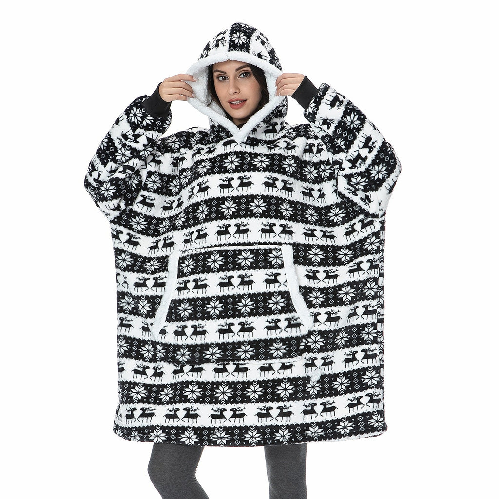 Caryn Women's Hoodie Blanket | Soft Fleece & Wool Blend 7