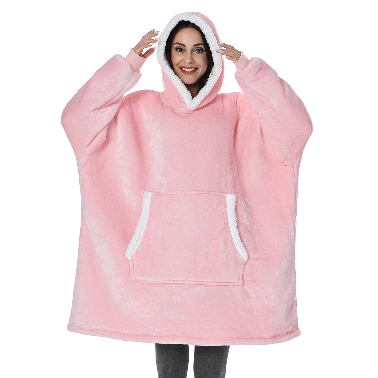 Caryn Women's Hoodie Blanket | Soft Fleece & Wool Blend 8
