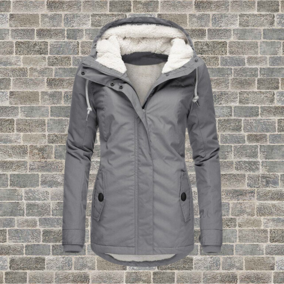Celine Women's Wool Coat | Elegant Pleated Design, Removable Hood 0