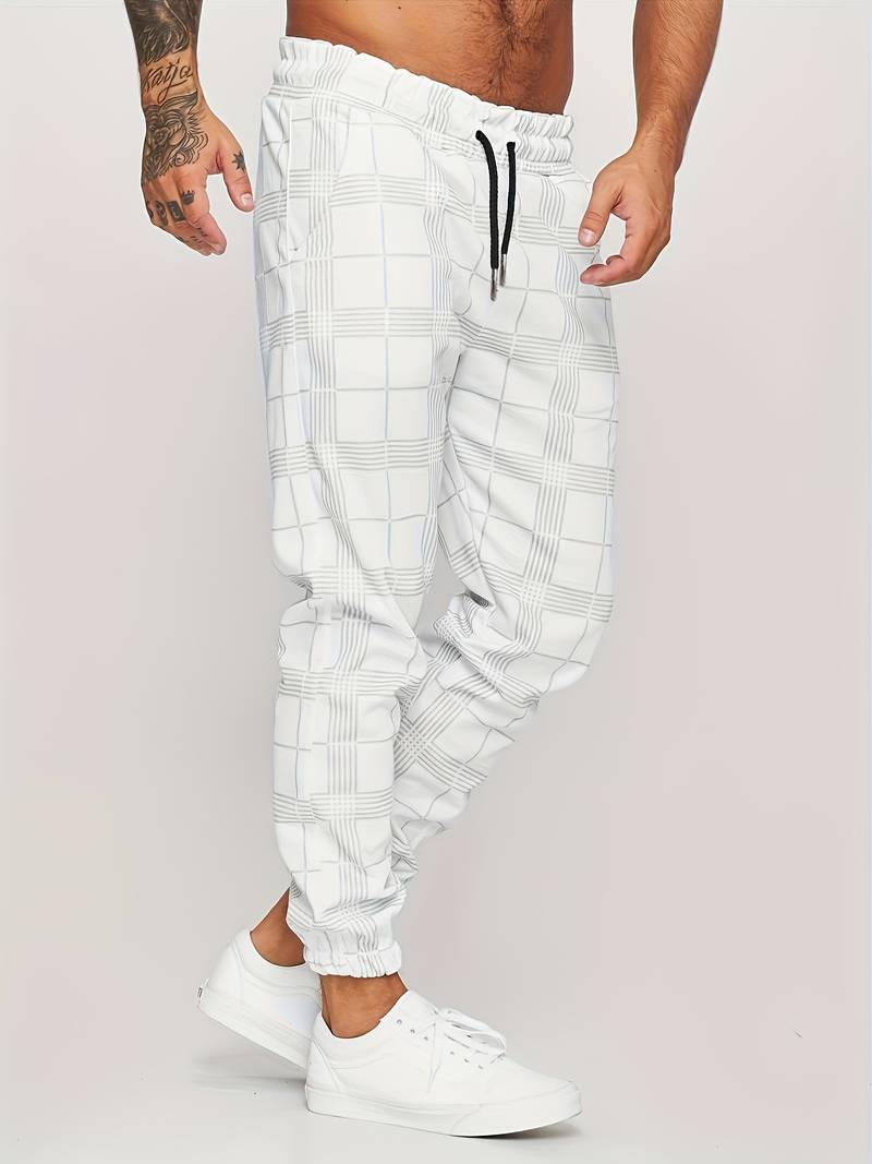 Cleo Men's Jogger Pants | Slim Fit Checked Design, Comfortable Fabric 5