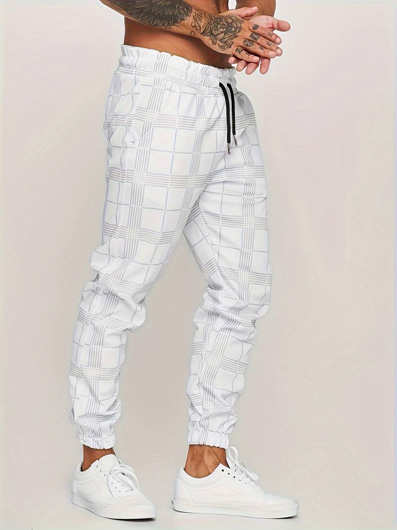 Cleo Men's Jogger Pants | Slim Fit Checked Design, Comfortable Fabric 6