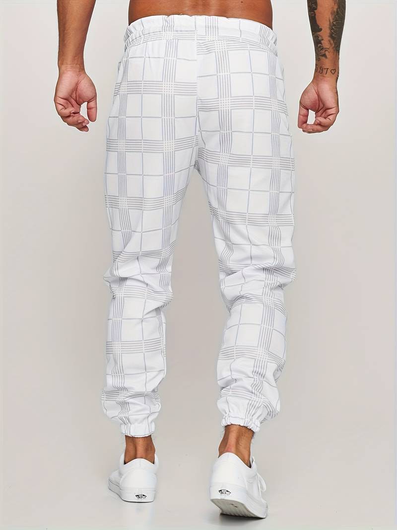 Cleo Men's Jogger Pants | Slim Fit Checked Design, Comfortable Fabric 7