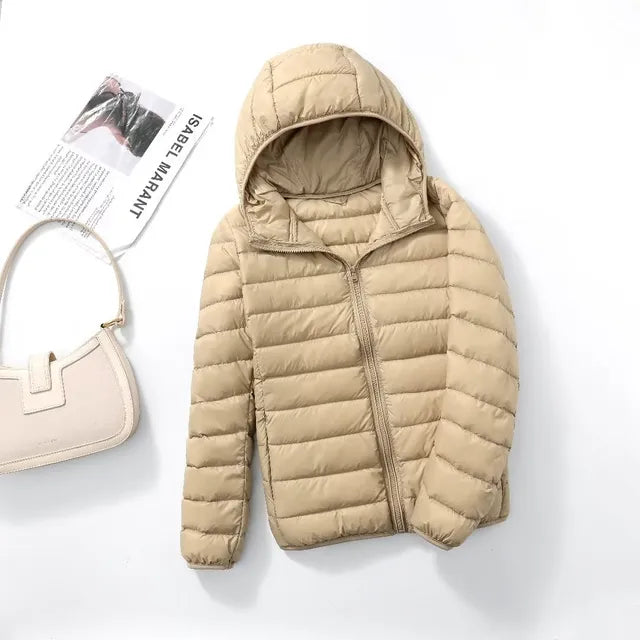 Cleo Women's Hooded Down Coat | Ultralight and Packable 1