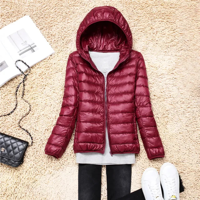Cleo Women's Hooded Down Coat | Ultralight and Packable 10