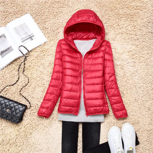 Cleo Women's Hooded Down Coat | Ultralight and Packable 4