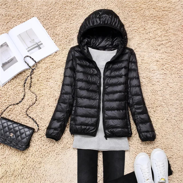 Cleo Women's Hooded Down Coat | Ultralight and Packable 5