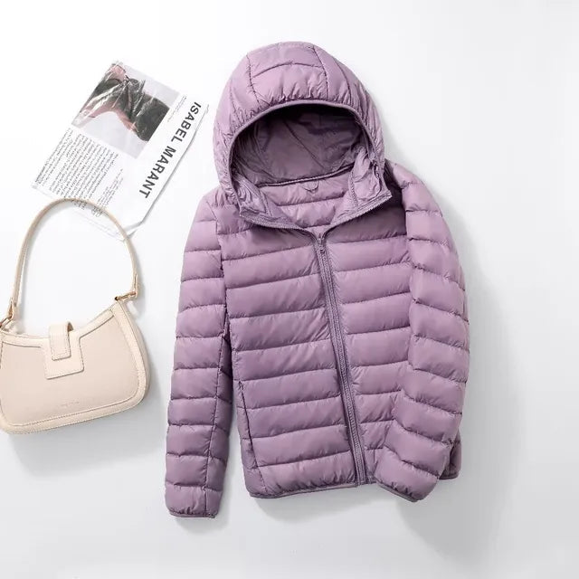 Cleo Women's Hooded Down Coat | Ultralight and Packable 8