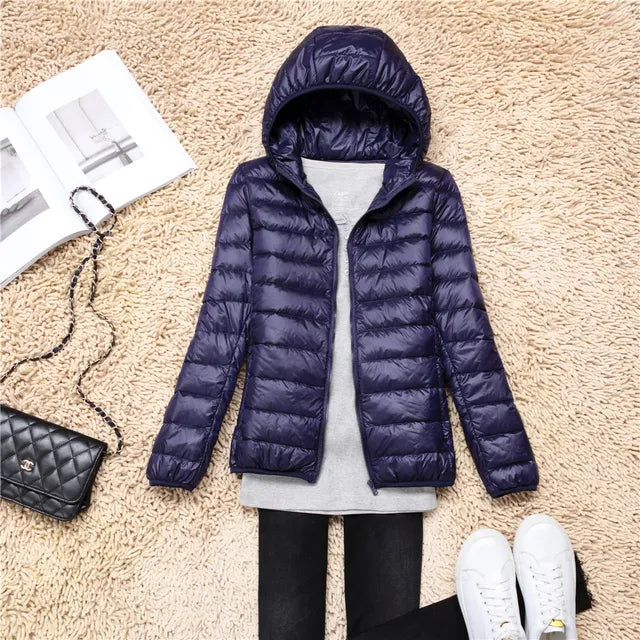 Cleo Women's Hooded Down Coat | Ultralight and Packable 9