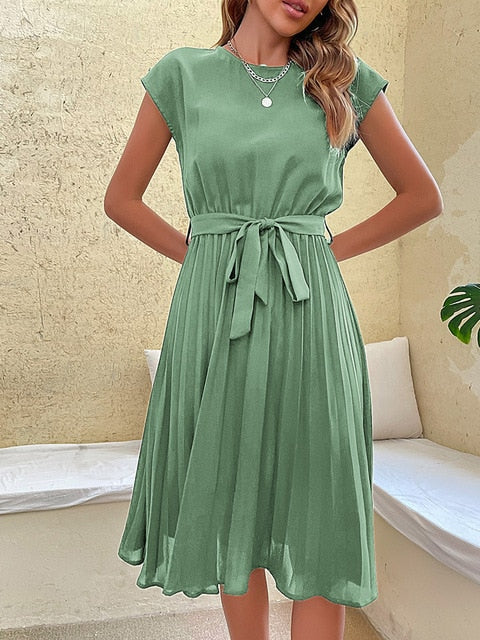 Cleo Women's Mini Dress | Pleated Design, Casual Summer Style 6