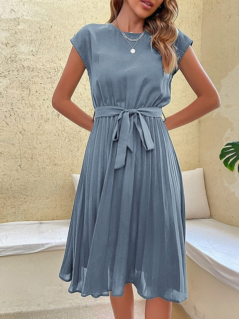 Cleo Women's Mini Dress | Pleated Design, Casual Summer Style 8