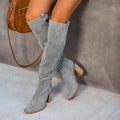 Cora Women's Over-the-Knee Cowboy Boots | Leather & Suede Look 0