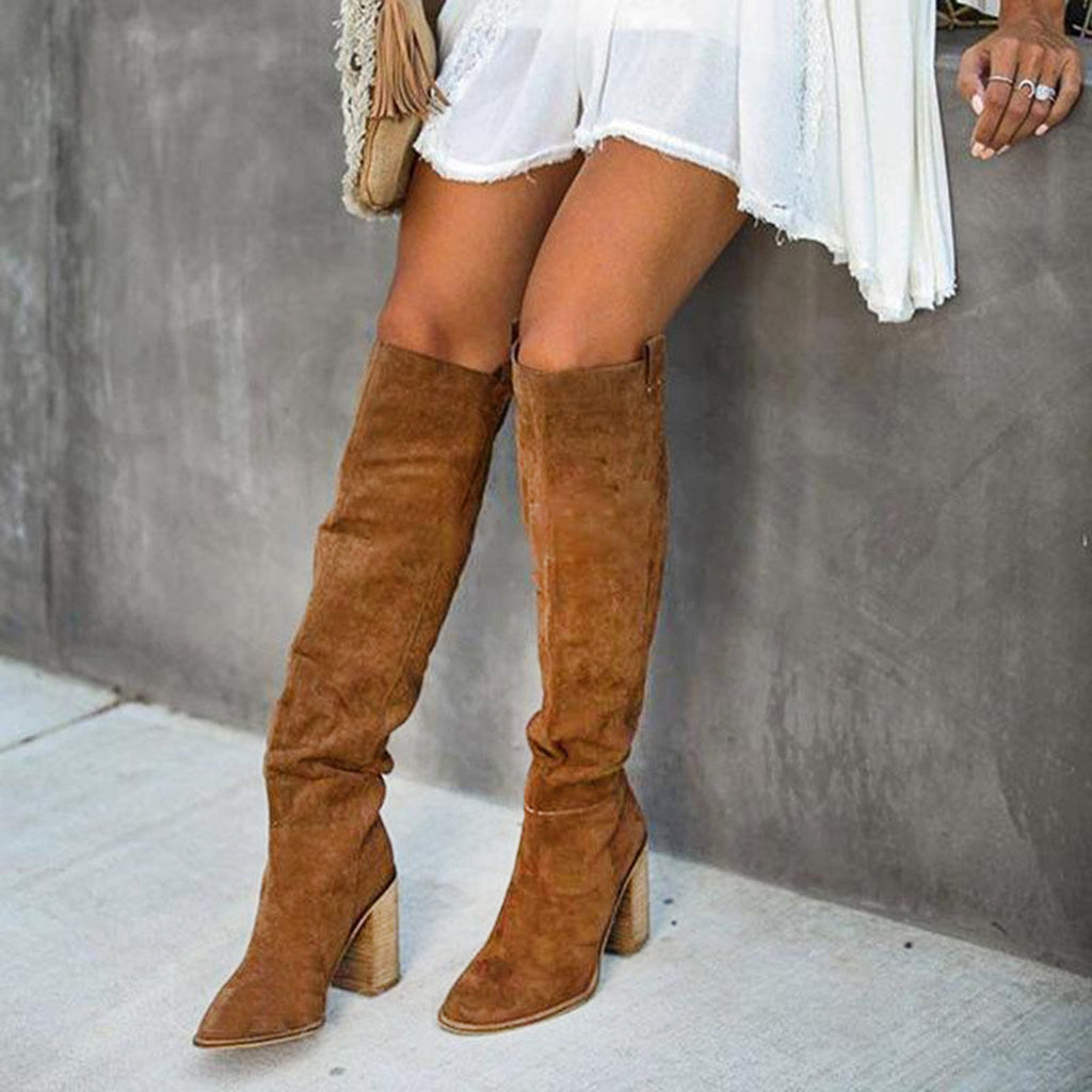 Cora Women's Over-the-Knee Cowboy Boots | Leather & Suede Look 8