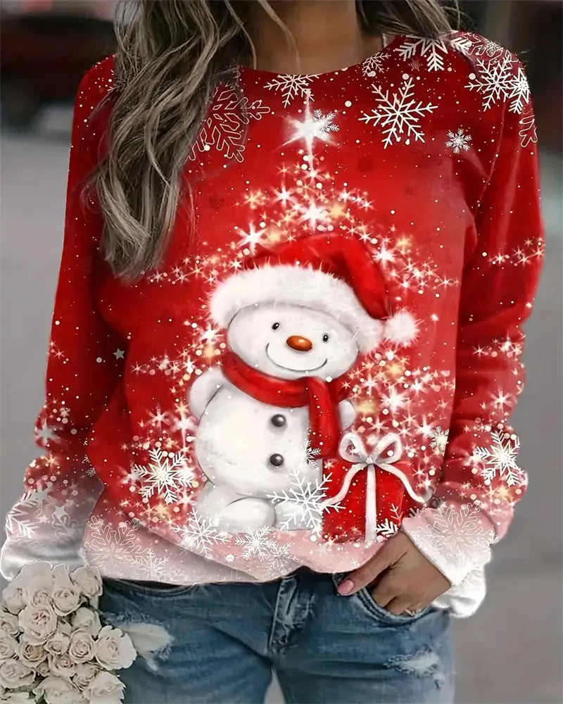Crisp Women's Christmas Sweater | Cozy Long Sleeve, Festive Design 1