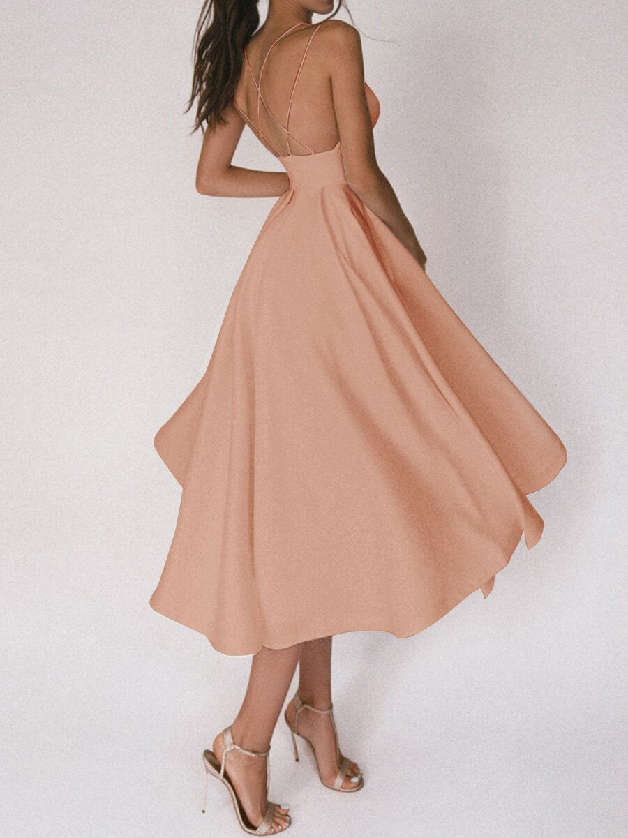 Daisy Women's Backless Flare Dress | Soft Polyester, Elegant Summer Dress 3