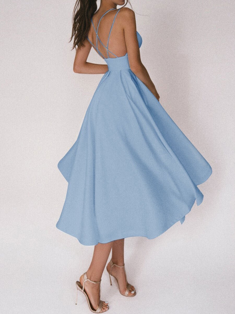 Daisy Women's Backless Flare Dress | Soft Polyester, Elegant Summer Dress 5