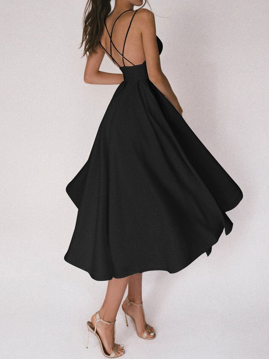 Daisy Women's Backless Flare Dress | Soft Polyester, Elegant Summer Dress 8