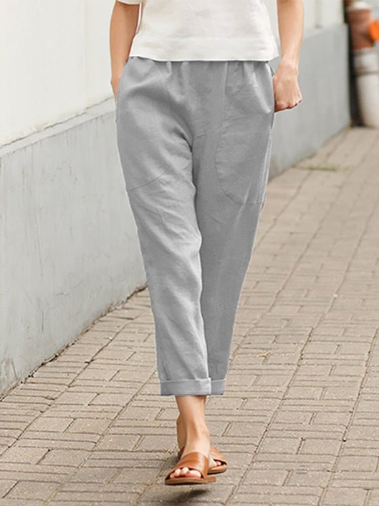 Daisy Women's Wide Leg Trousers | Silky Soft Linen, Casual Elegance 1