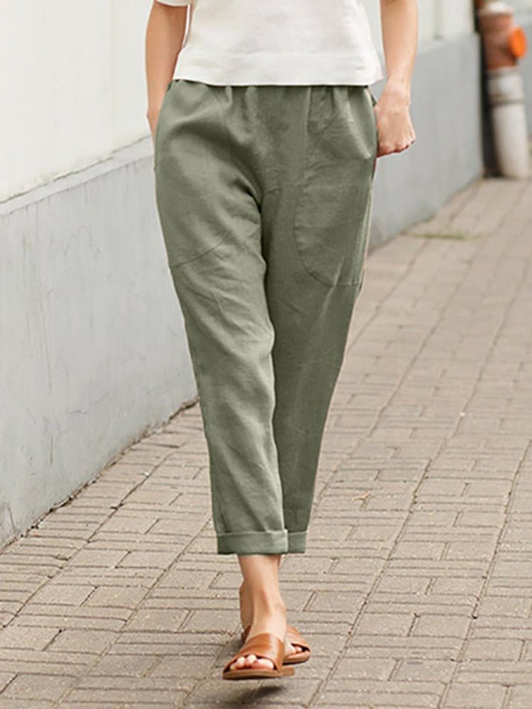 Daisy Women's Wide Leg Trousers | Silky Soft Linen, Casual Elegance 2