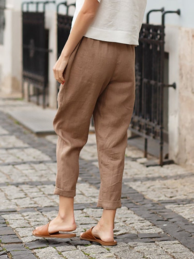 Daisy Women's Wide Leg Trousers | Silky Soft Linen, Casual Elegance 7