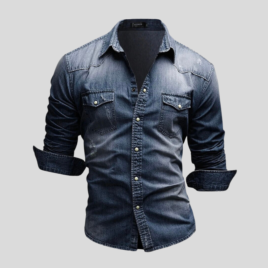 Dante Men's Denim Shirt | Premium Fabric, Versatile Style 4