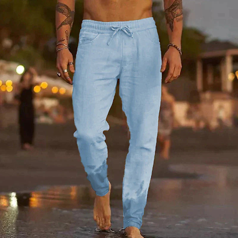 Dante Men's Trousers | Breathable Linen, Relaxed Fit 1