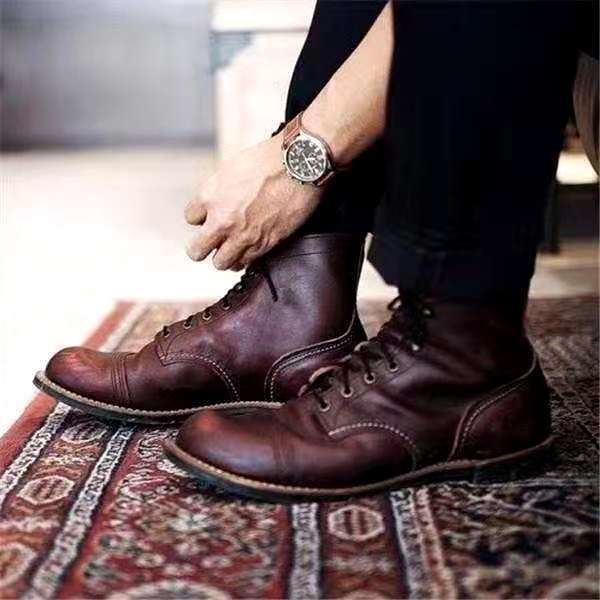 Dapper Men's Retro Lace-Up Boots | Timeless Style, Comfortable Fit 2