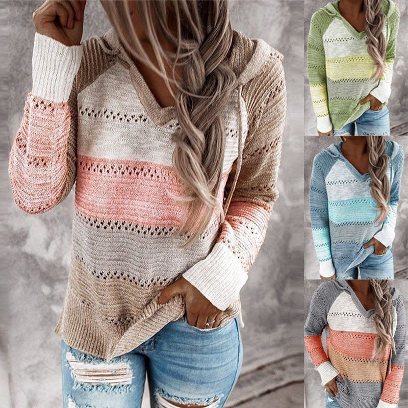 Dottie Women's Sweater | Cozy Patchwork Design, Relaxed Fit 1