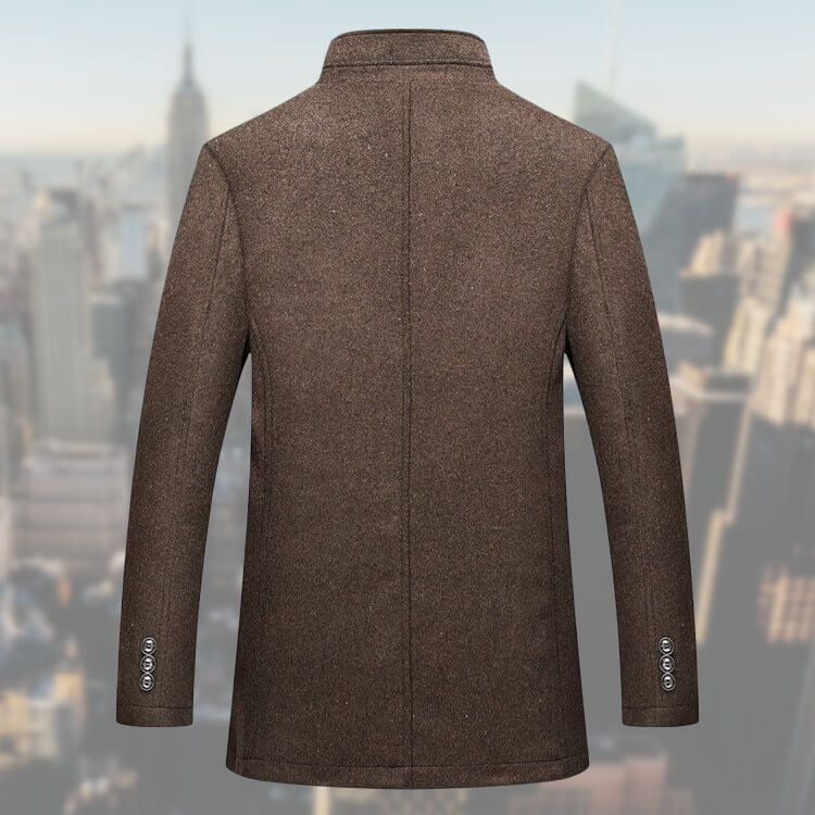 Eli Men's Coat | Elegant Overcoat with Vest, High-Quality Materials 5