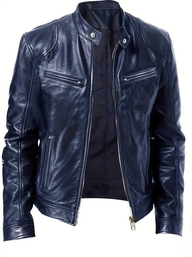Eli Men's Leather Jacket | Chic Design with Functional Pockets 2
