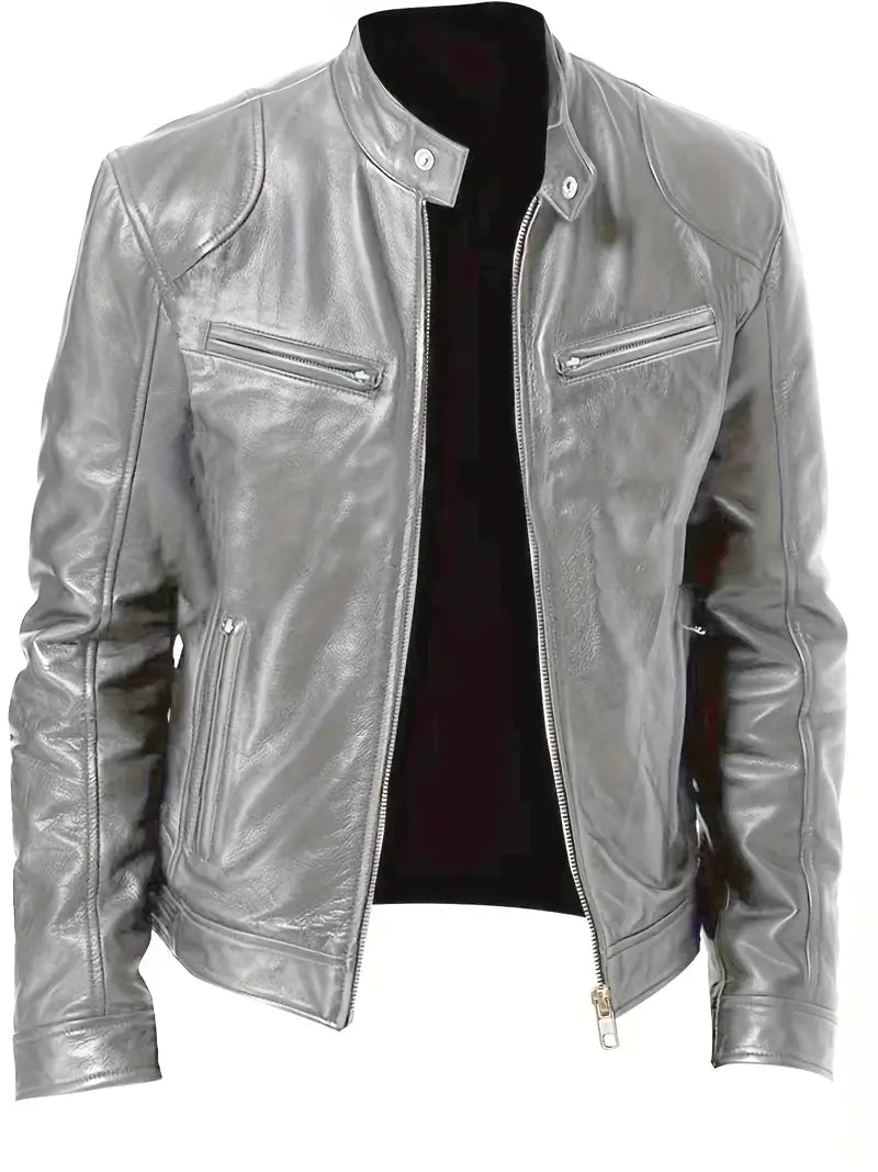 Eli Men's Leather Jacket | Chic Design with Functional Pockets 4