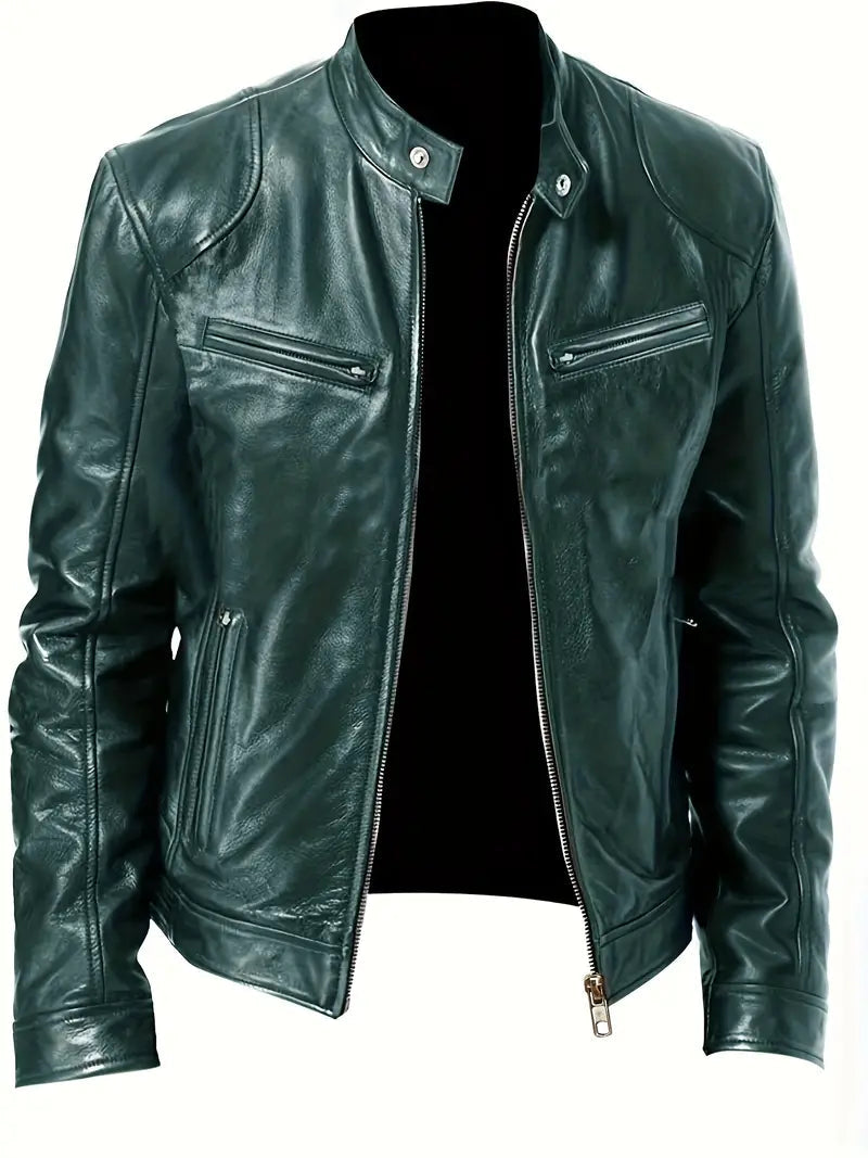 Eli Men's Leather Jacket | Chic Design with Functional Pockets 5