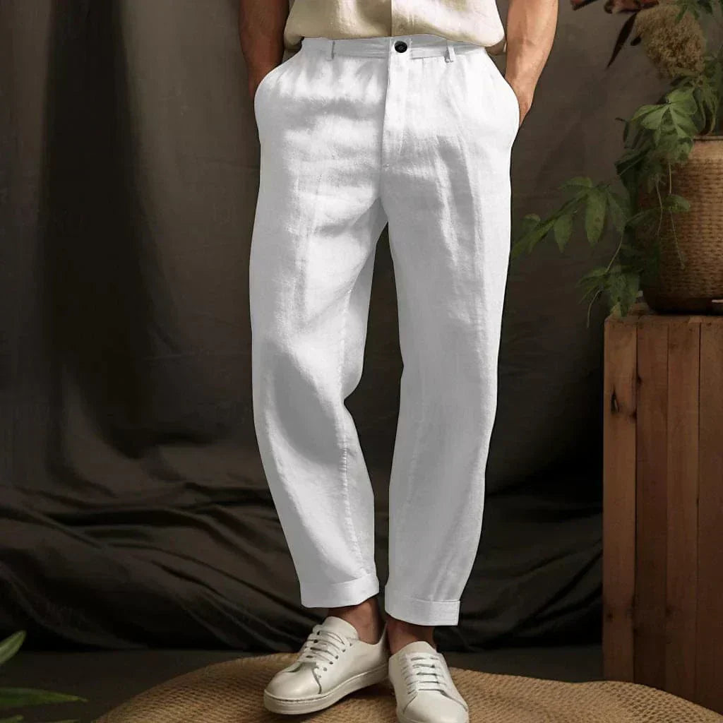 Eli Men's Linen Trousers | Lightweight Comfortable Fit, Summer Essential 1